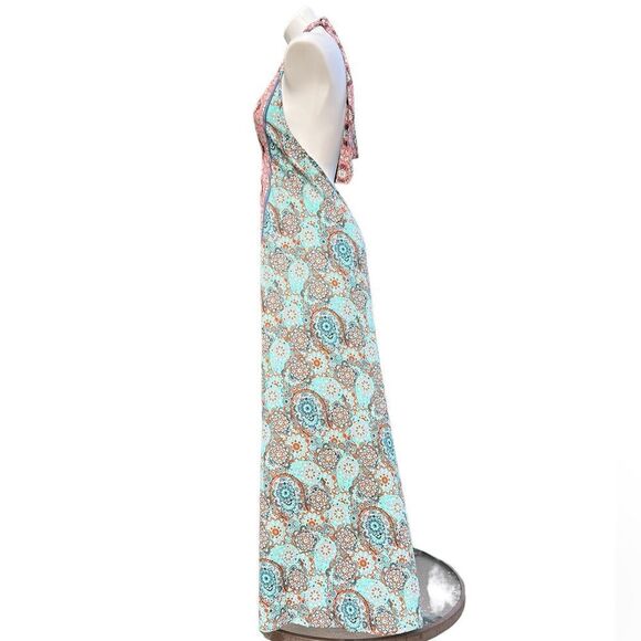 Lara Ethnics Green Boho Style Halter Maxi Dress - Picture 6 of 12